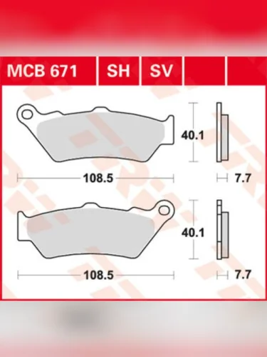 Тормозные колодки TRW MCB671SV TRW mcb671sv