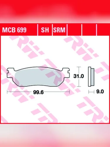 Тормозные колодки TRW MCB699SH TRW mcb699sh