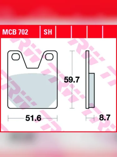 Тормозные колодки TRW MCB702SH TRW mcb702sh