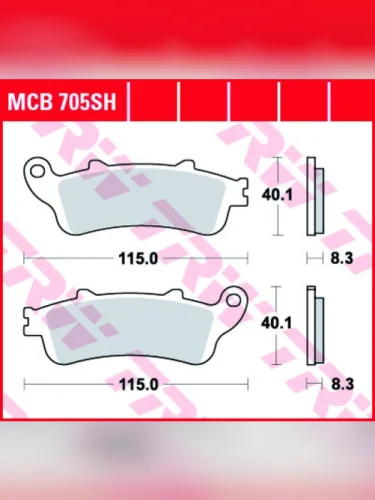 Тормозные колодки TRW MCB705SH TRW mcb705sh