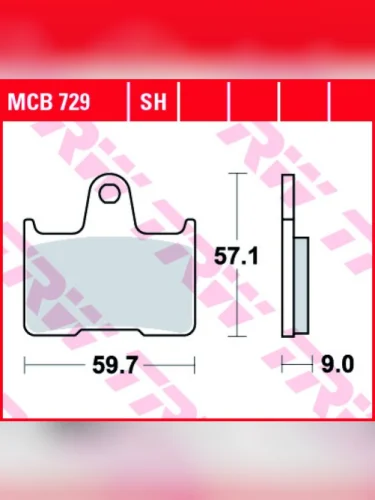 Тормозные колодки TRW MCB729SH TRW mcb729sh