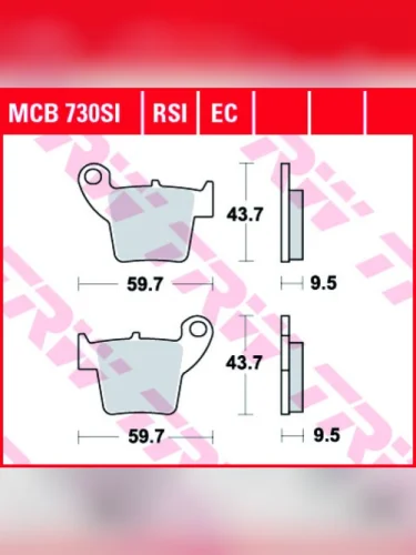Тормозные колодки TRW MCB730SI TRW mcb730si
