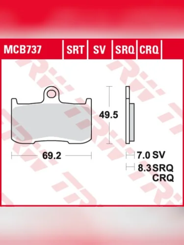 Тормозные колодки TRW MCB737SV TRW mcb737sv