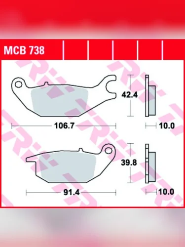 Тормозные колодки TRW MCB738 TRW mcb738