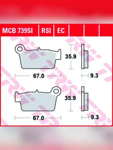Тормозные колодки TRW MCB739RSI TRW mcb739rsi