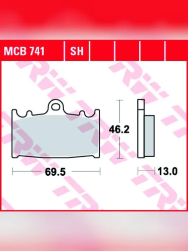 Тормозные колодки TRW MCB741SH TRW mcb741sh