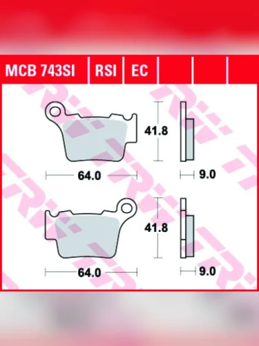 Тормозные колодки TRW MCB743SI TRW mcb743si
