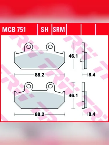 Тормозные колодки TRW MCB751SRM TRW mcb751srm