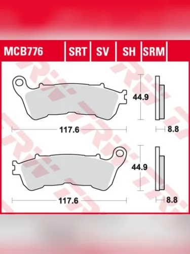 Тормозные колодки TRW MCB776SV TRW mcb776sv