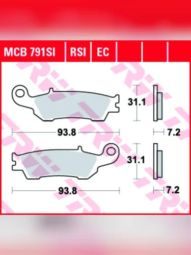 Тормозные колодки TRW MCB791RSI TRW mcb791rsi