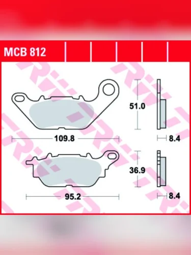 Тормозные колодки TRW MCB812 TRW mcb812