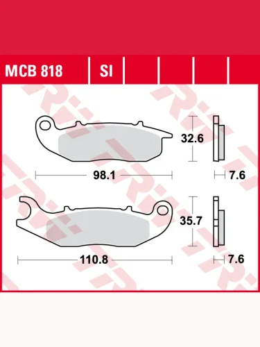 Тормозные колодки TRW MCB818SI TRW mcb818si