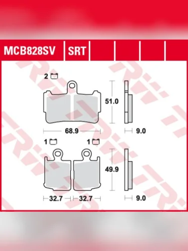 Тормозные колодки TRW MCB828SV TRW mcb828sv