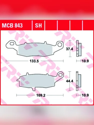 Тормозные колодки TRW MCB843SH TRW mcb843sh