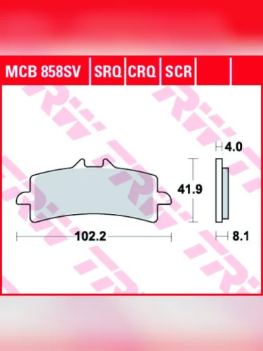 Тормозные колодки TRW MCB858SV TRW mcb858sv