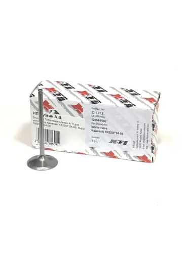 Впускной Титановый клапан X-TI для мотоцикла Kawasaki KX250F 04-08, Suzuki RMZ250 04-06 Клапаны XT-I xti-kx250f-08in