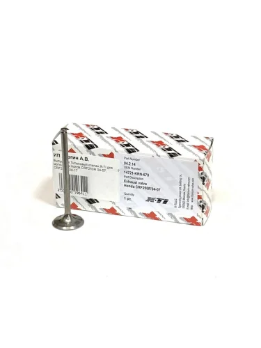Выпускной Титановый клапан X-TI для мотоцикла Honda CRF250R 04-07, CRF250X 04-17 Клапаны XT-I xti-crf250-07ex