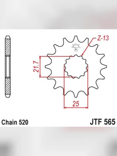 Звезда цепного привода JTF565 15 DID JT jtf565.15