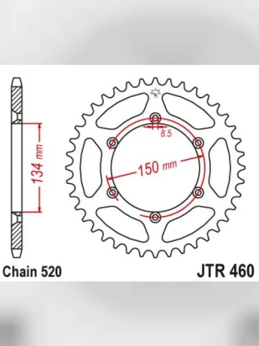 Звезда цепного привода JTR460 50sc DID JT jtr460.50sc