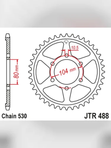 Звезда цепного привода JTR488.46 DID JT jtr488.46