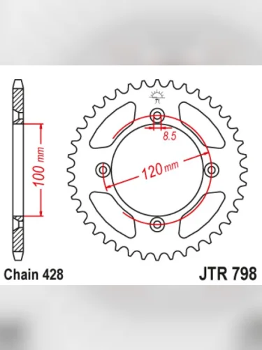 Звезда цепного привода JTR798.47 DID JT jtr798.47