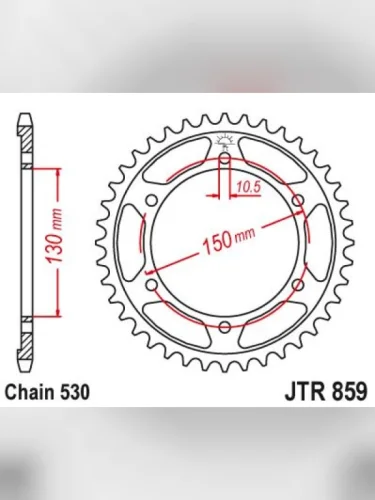 Звезда цепного привода JTR859 48 DID JT jtr859.48