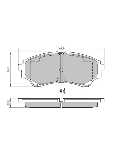 Колодки тормозные перед MAZDA BT-50 06-12 SAT st-umy4-33-28z