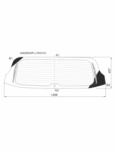 Стекло заднее (Цвет зеленый Обогрев) Kia Mohave 19-24 XYG 4452bgnr1j rwhx