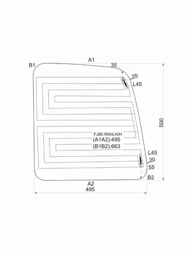 Стекло заднее (Цвет зеленый Обогрев) Toyota Land Cruiser (J80) 89-97 XYG fj80 rwlhh