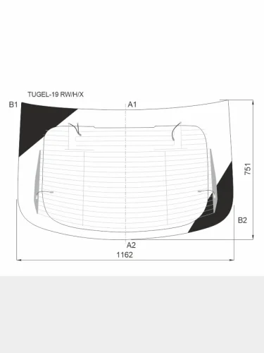 Стекло заднее (Цвет зеленый Обогрев Антенна) Geely Tugella 19- XYG tugel-19 rwhx