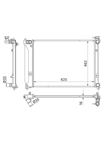 Радиатор Hyundai Sonata 14-19 SAT st-10-0171