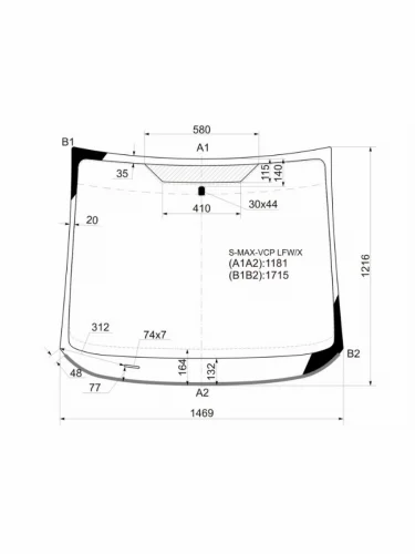 Стекло лобовое (Молдинг) Ford S-MAX 06-15 XYG s-max-vcp lfwx