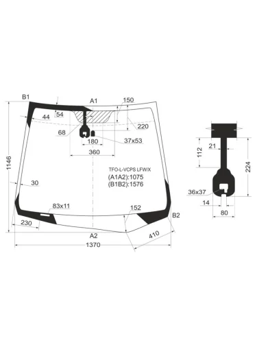 Стекло лобовое (Датчик дождя) Honda Jazz 08-15 XYG tfo-l-vcps lfwx