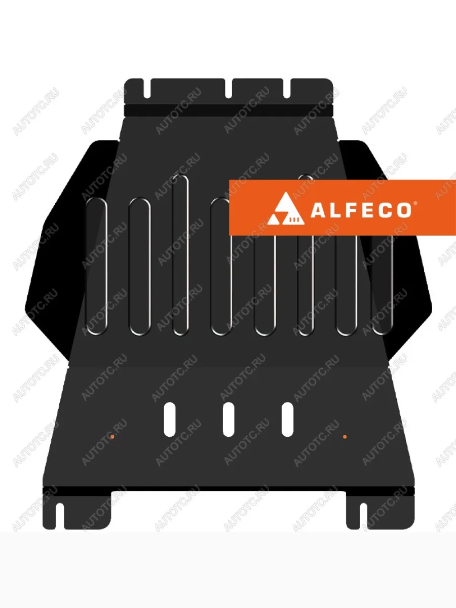 Защита АКПП (V-3,0 EcoBoost V6 бензин) ALFECO Ford Ranger DoubleCab (2022-2025) (сталь 2 мм)  в Керчи Республика Крым