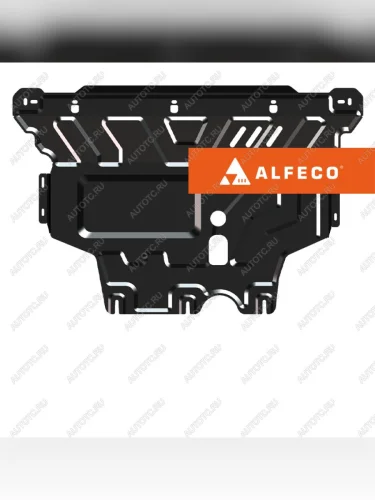 Защита картера и КПП (авто для Корейкого рынка)(V-all) ALFECO (сталь 2 мм) Volkswagen Tiguan Mk2 дорестайлинг (2016-2020)
