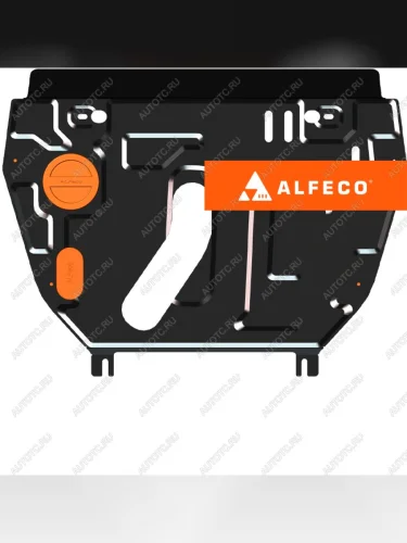 Защита картера и КПП (V-2,5H) ALFECO (алюминий 3 мм) Toyota Harrier XU60 дорестайлинг (2013-2017)