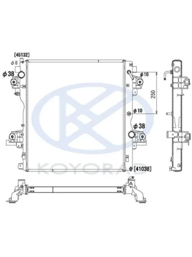 PRADO РАДИАТОР ОХЛАЖДЕН 3 (турбодизель) AT (KOYO) BodyParts typrd09-910
