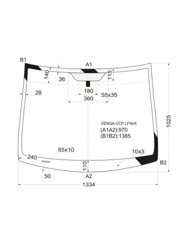Стекло лобовое Hyundai ix20 10-19  Kia Venga 10-17 XYG venga-vcp lfwx