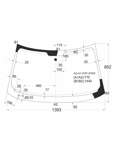 Стекло лобовое Audi A1 10-18 XYG au-a1-vcp lfwx