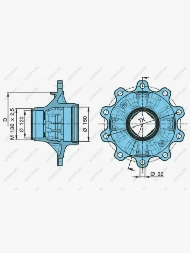 03.272.43.12.0 СТУПИЦА HZF ECOP10010 BPW 03.272.43.12.0 Mercedes-Benz S class W220 (1998-2005)