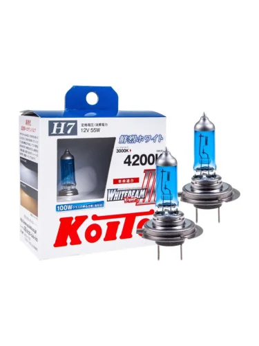 Лампа 12V H7 55W PX26d +100% бокс (2шт.) Whitebeam KOITO KOITO p0755w