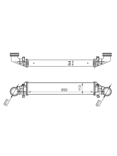Интеркулер MERCEDES W211 02-09 SAT st-a2115001102