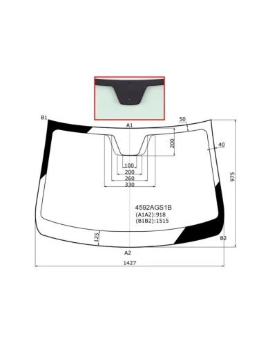 Стекло лобовое LADA Vesta 15-  Vesta Cross 17-  Vesta Sport 18-22 SISECAM 4592ags1b