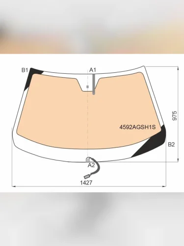 Стекло лобовое (Обогрев полный) LADA Vesta 22-  Vesta Cross 22- SISECAM 4592agsh1s