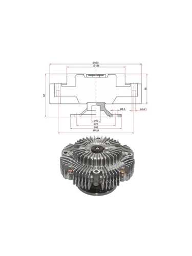Вискомуфта TOYOTA LAND CRUISER 200 2UZFE 07- NPW t-166f