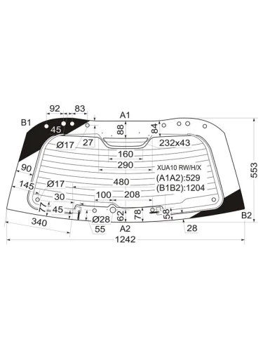 Стекло заднее (Цвет зеленый Обогрев) Pontiac Vibe 02-08  Toyota Voltz 02-04 XYG xua10 rwhx