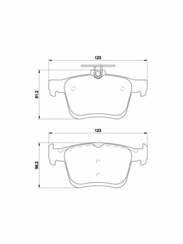 Колодки тормозные зад VW PASSAT 11-KODIAQ 17-TERAMONT 18- BREMBO p 85 124