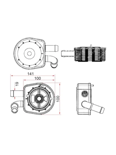 Радиатор масляный MAZDA 3 09-MAZDA 5 10-CX-7 09- SAT st-lf6w14700a