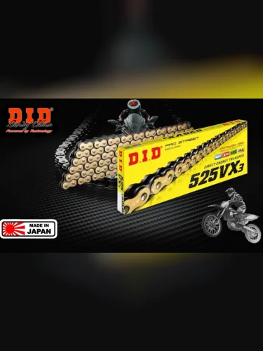Цепь DID 525VX3 G&B X-Ring 112 звеньев Золотая  525vx3gb112