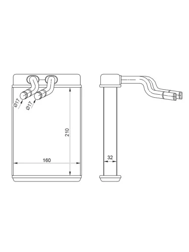 Радиатор отопителя салона HYUNDAI H-1 00-STAREX 97-07 SAT st-87-0078